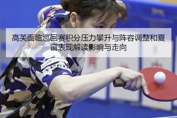 高芙面临巡回赛积分压力攀升与阵容调整和夏窗表现解读影响与走向